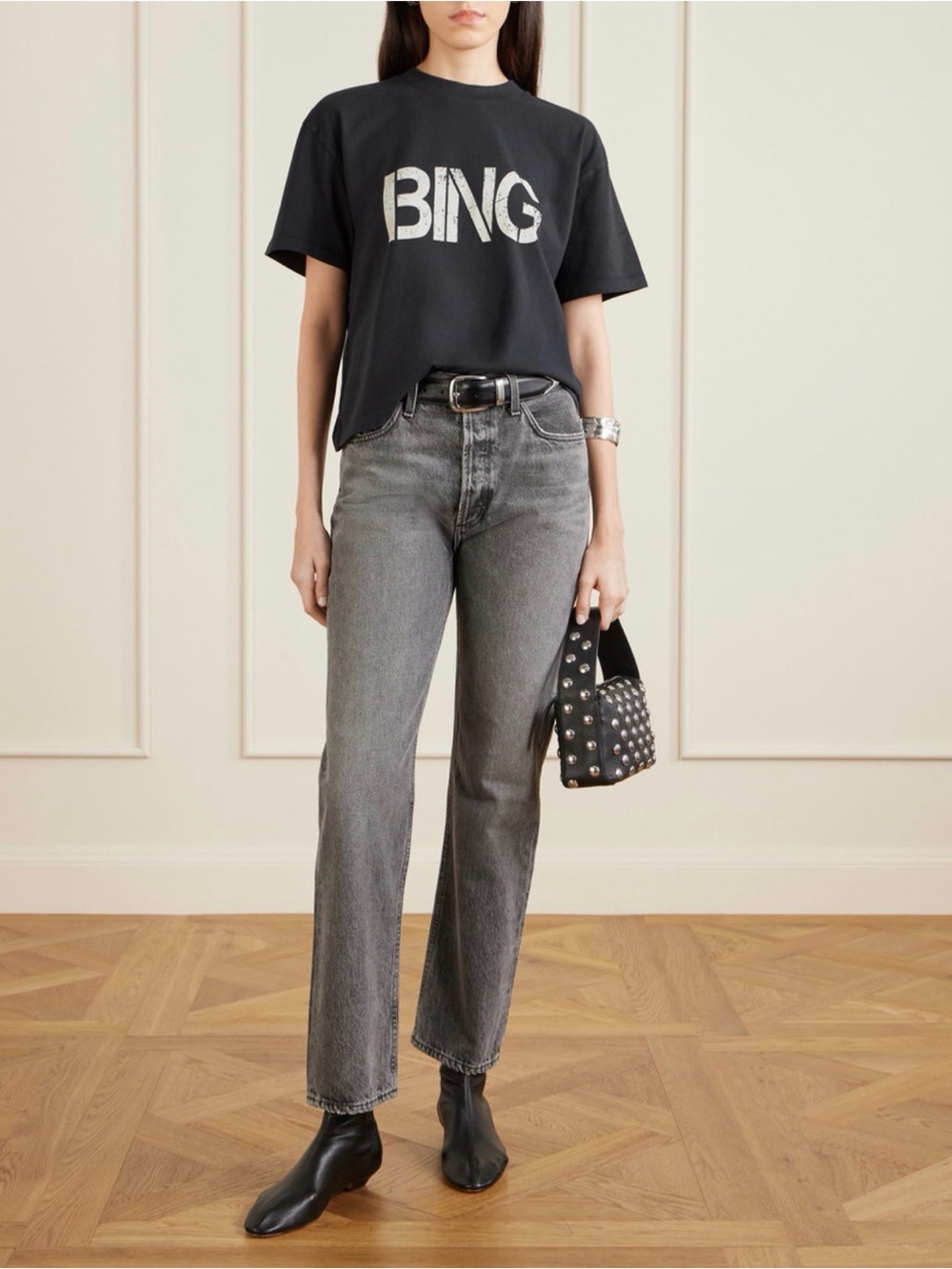ANINE BING Walker printed cotton-jersey T-shirt - Picture 4 of 10